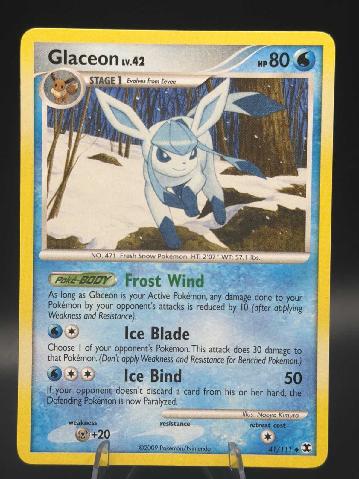 Pokémon TCG: 2008 Glaceon Lv.42 - 41/111 - RR: Rising Rivals