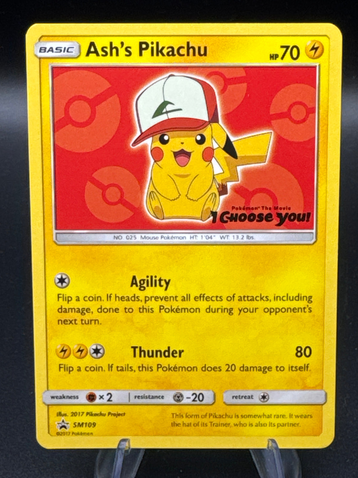 Pokémon TCG: 2019 Ash's Pikachu SM109 SM: Sun & Moon Promos