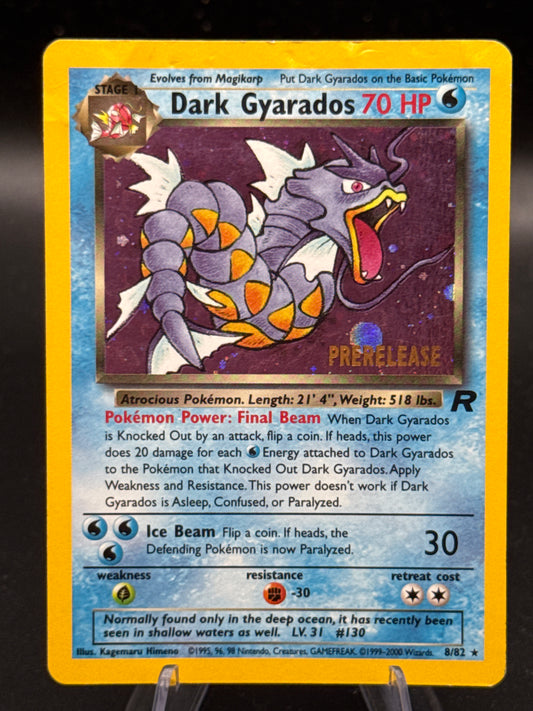 Pokémon TCG: 2000 Dark Gyarados 8/82 Team Rocket Prerelease Promo