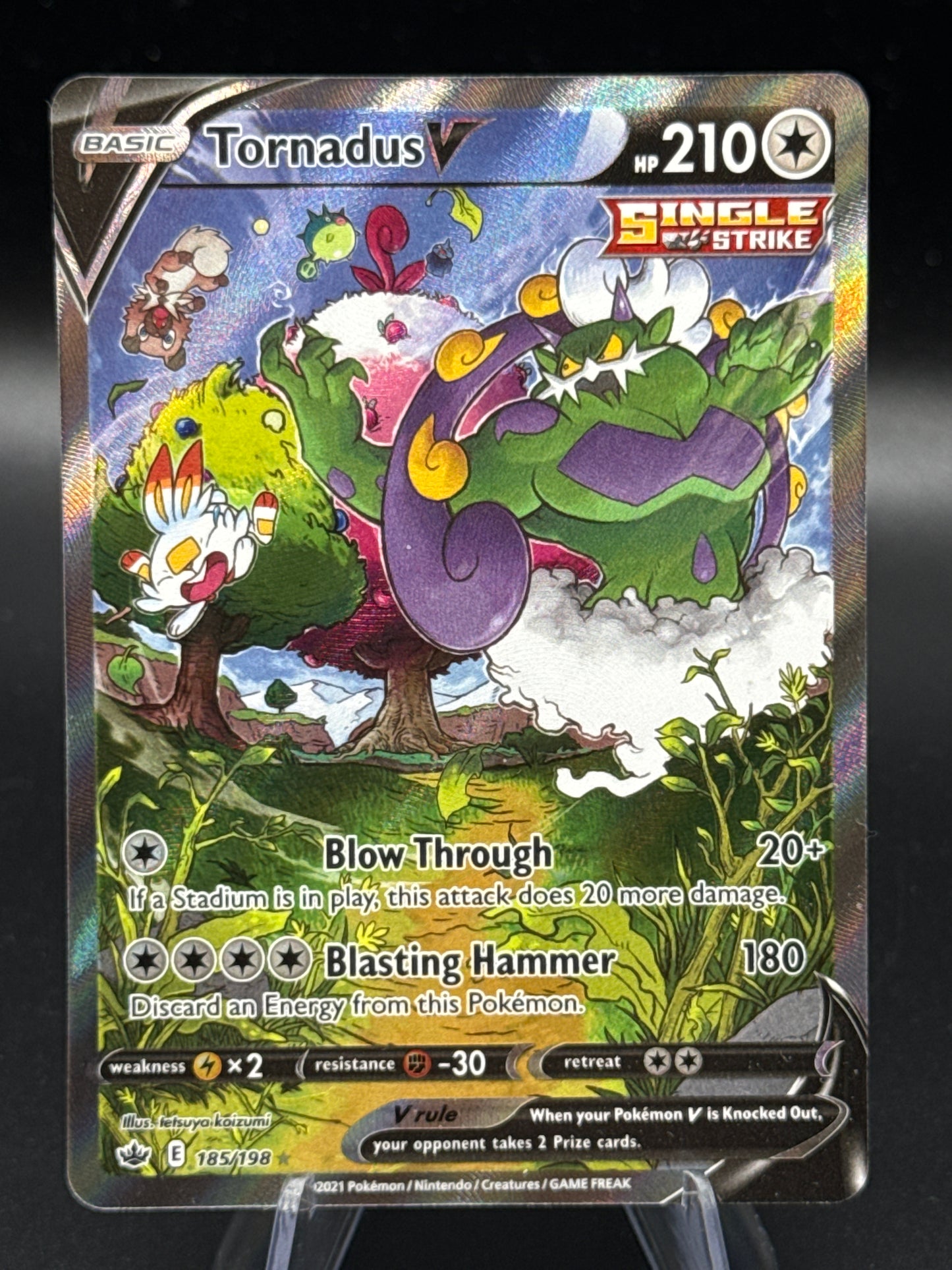 Pokemon TCG: 2021 Tornadus V 185/198 S&S: Chilling Reign