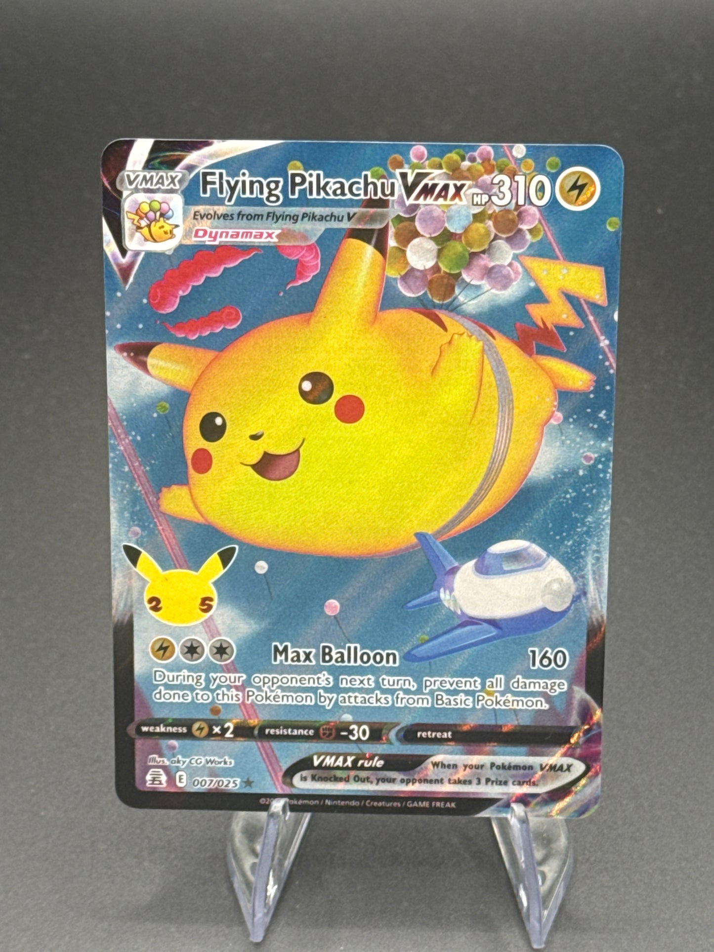 Pokémon TCG: 2021 Flying Pikachu Vmax 007/025 : 25th Celebrations