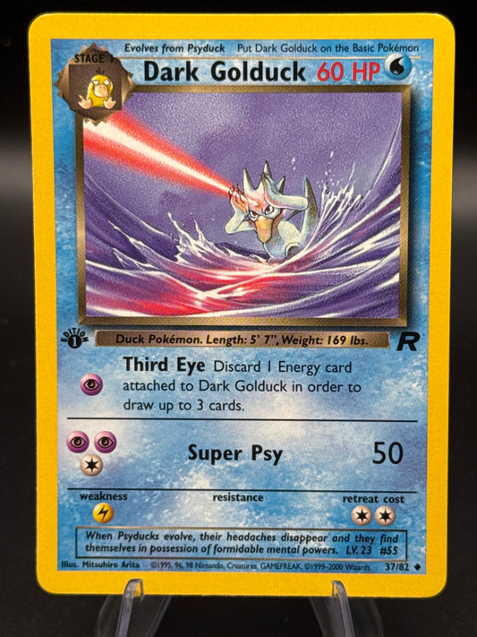 Pokémon TCG: 2000 Dark Golduck 37/82 1st Edition Team Rocket