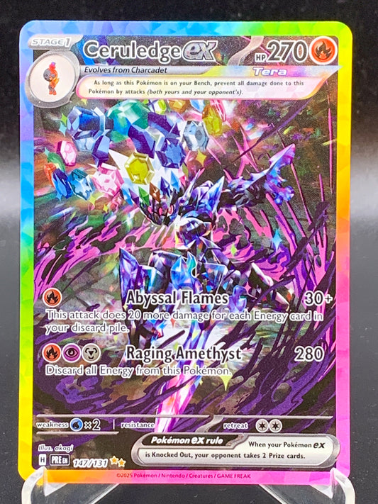 Pokémon TCG: 2025 Ceruledge ex 147/131 SV: Prismatic Evolutions