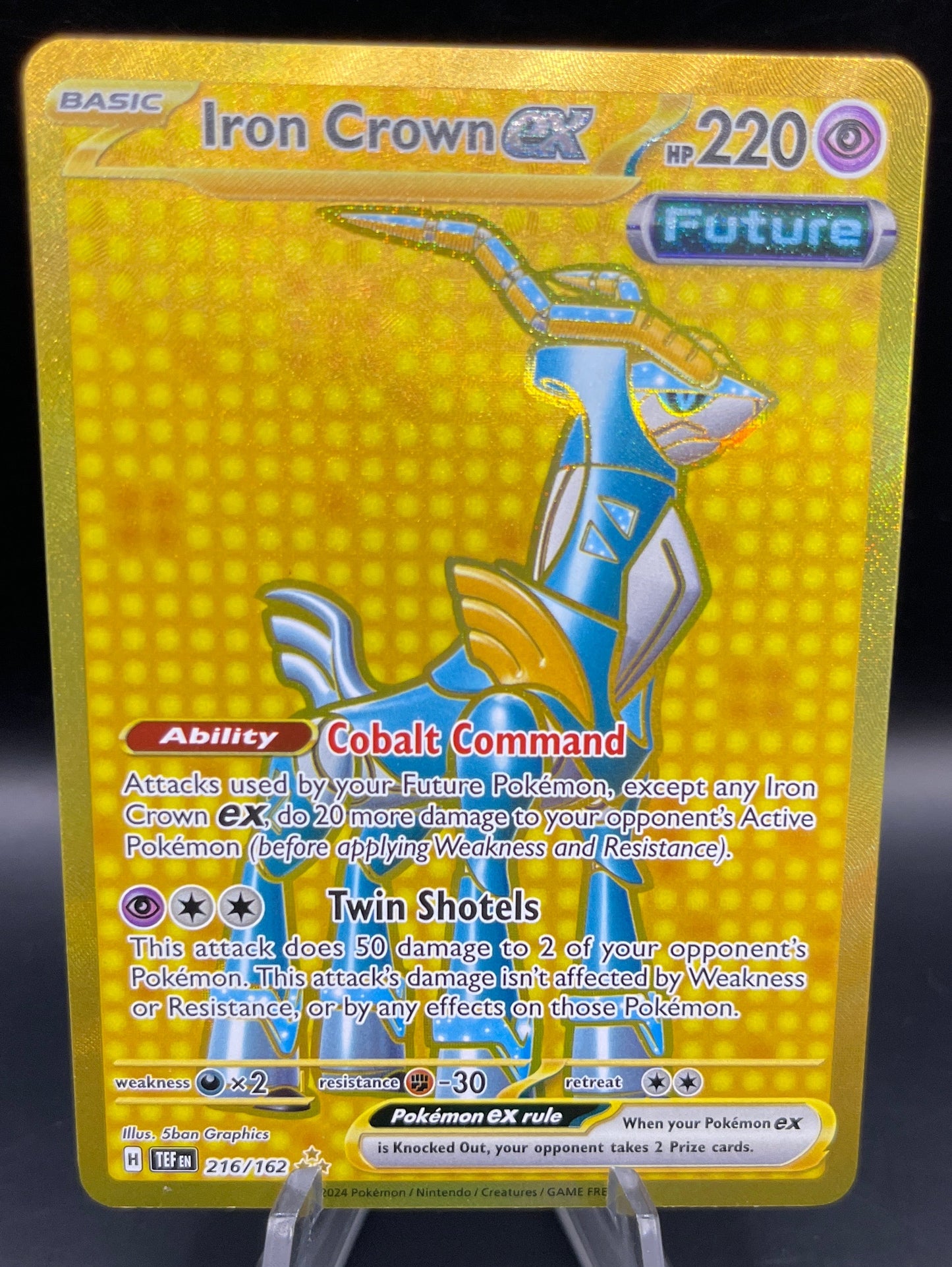 Pokémon TCG: 2024 Iron Crown ex - 216/162 - S&V: Temporal Forces Gold