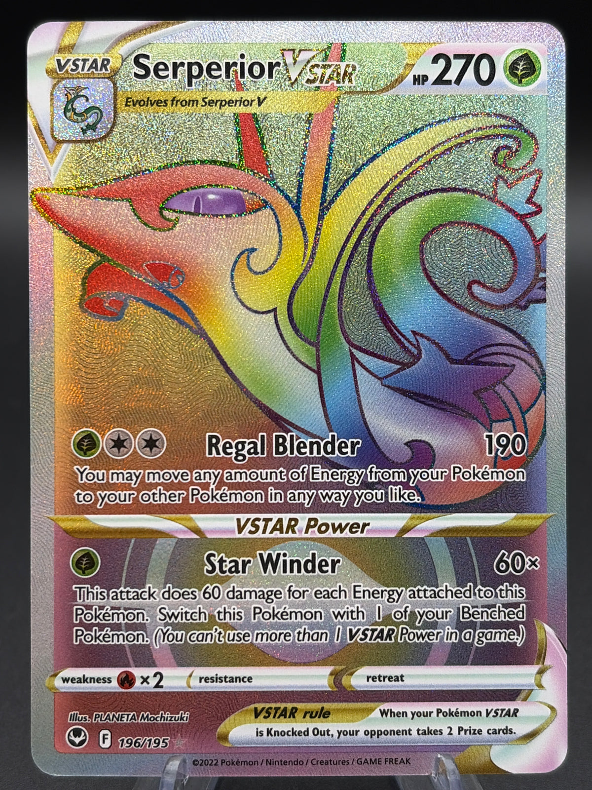 Pokémon TCG: 2022 Serperior Vstar 196/195 S&S: Silver Tempest
