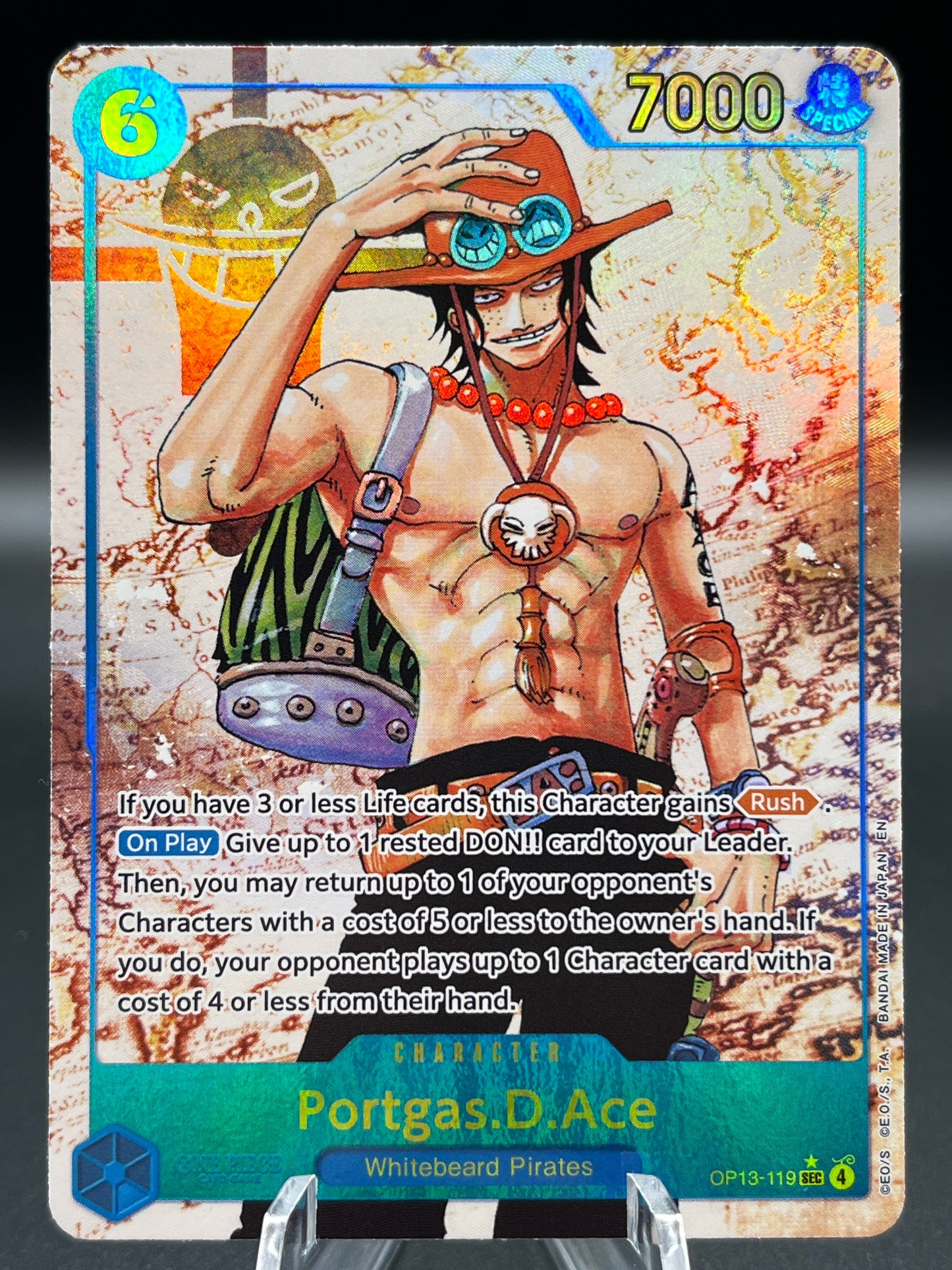 One Piece TCG: Portgas.D.Ace (119) (Parallel) - Carrying On His Will (OP13)