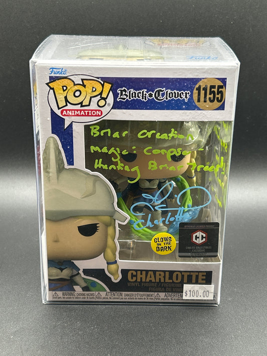 Auto Funko PoP! Animation: Black Clover - Charlotte 1155 - Glows in the Dark - Chalice Collectibles Exclusive