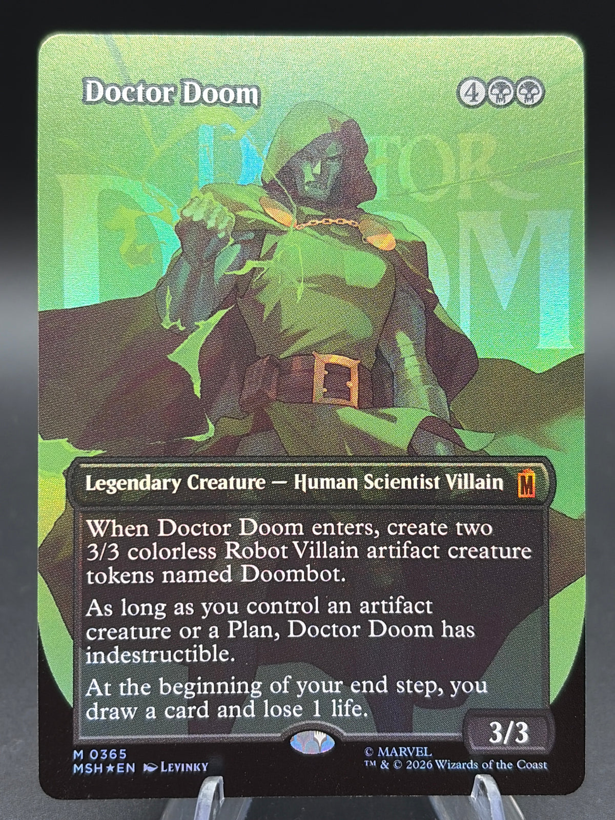 MTG TCG:  Doctor Doom (Borderless) (0365) - Marvel Super Heroes (MSH)