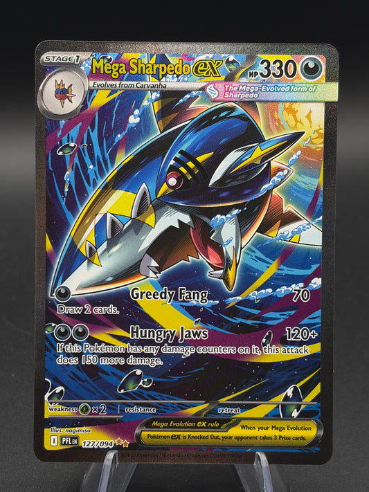 Pokémon TCG: 2025 Mega Sharpedo ex - 127/094 - PFL: Phantasmal Flames