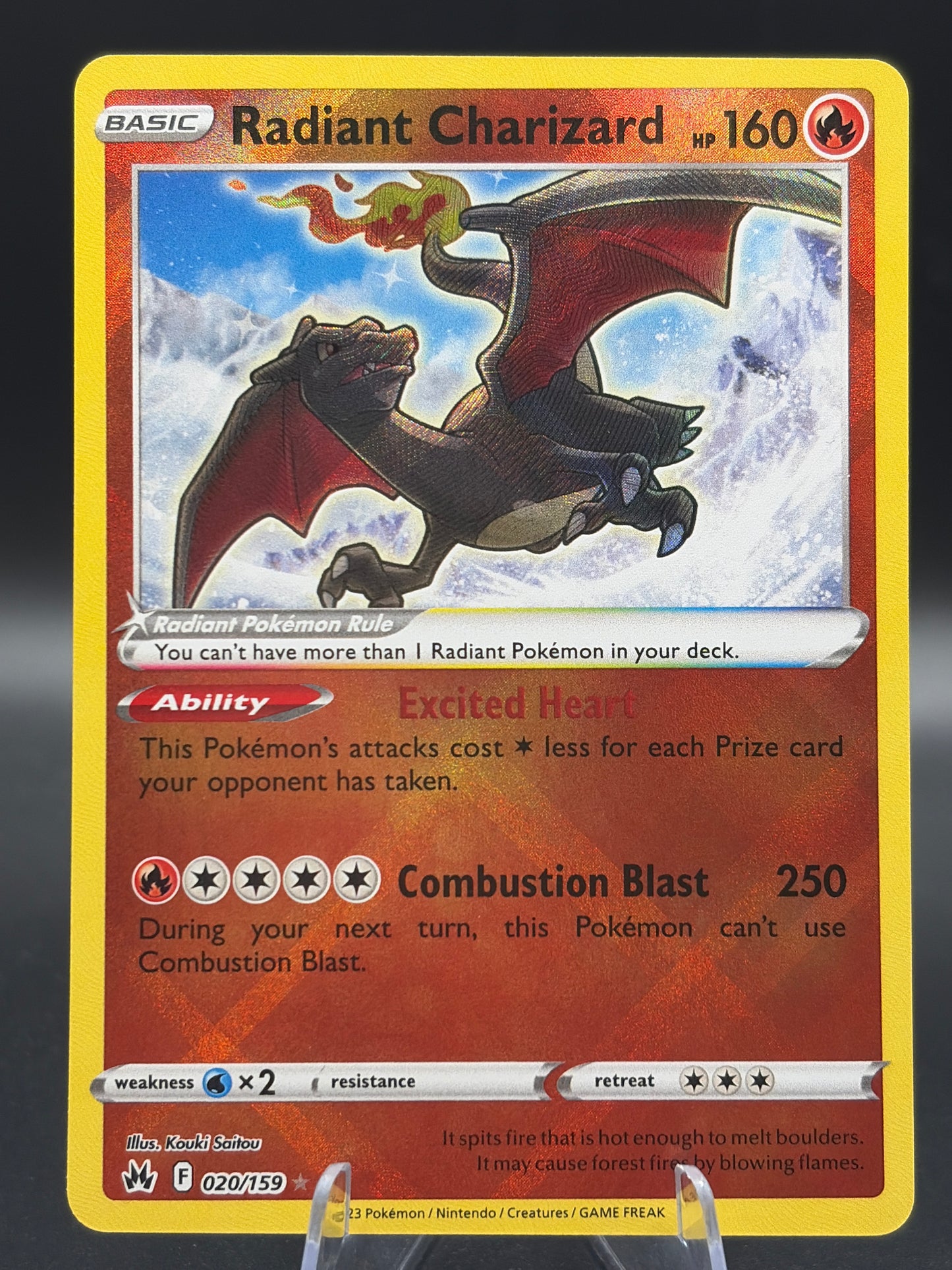 Pokémon TCG: 2023 Radiant Charizard 020/159 SWSH: Crown Zenith