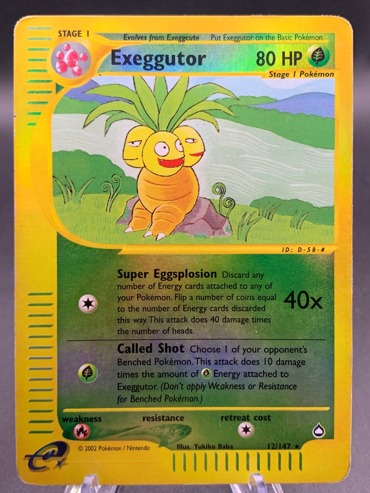 Pokémon TCG: 2002 Exeggutor - 12/147 - AQ: Aquapolis Reverse Holo