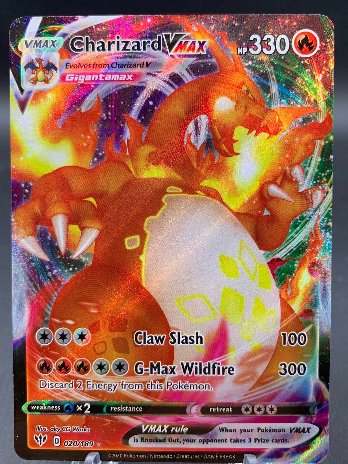 Pokémon TCG: 2020 Charizard VMAX - 020/189 - SWSH: Darkness Ablaze