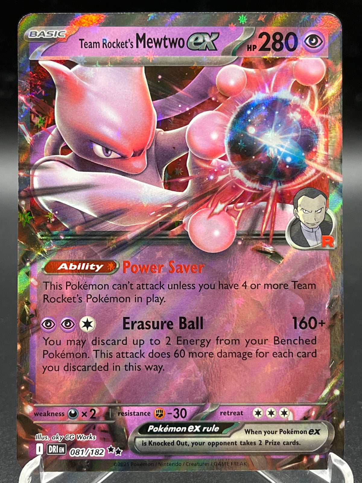 Pokémon TCG: 2025 Team Rocket's Mewtwo ex - 081/182 - SV10: Destined Rivals