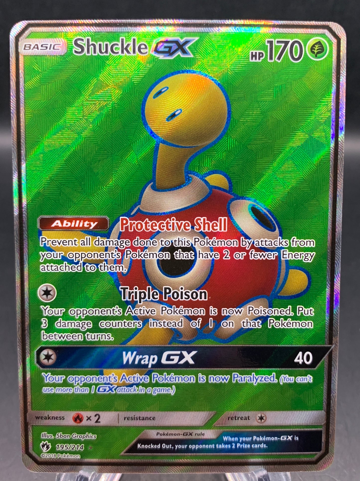 Pokémon TCG: 2018 Shuckle GX - 195/214 - S&M: Lost Thunder