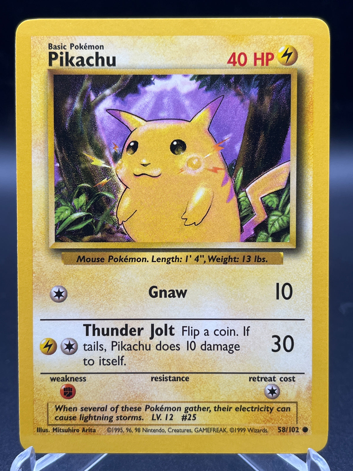 Pokémon TCG : 1999 Pikachu - 58/102 - Base Set