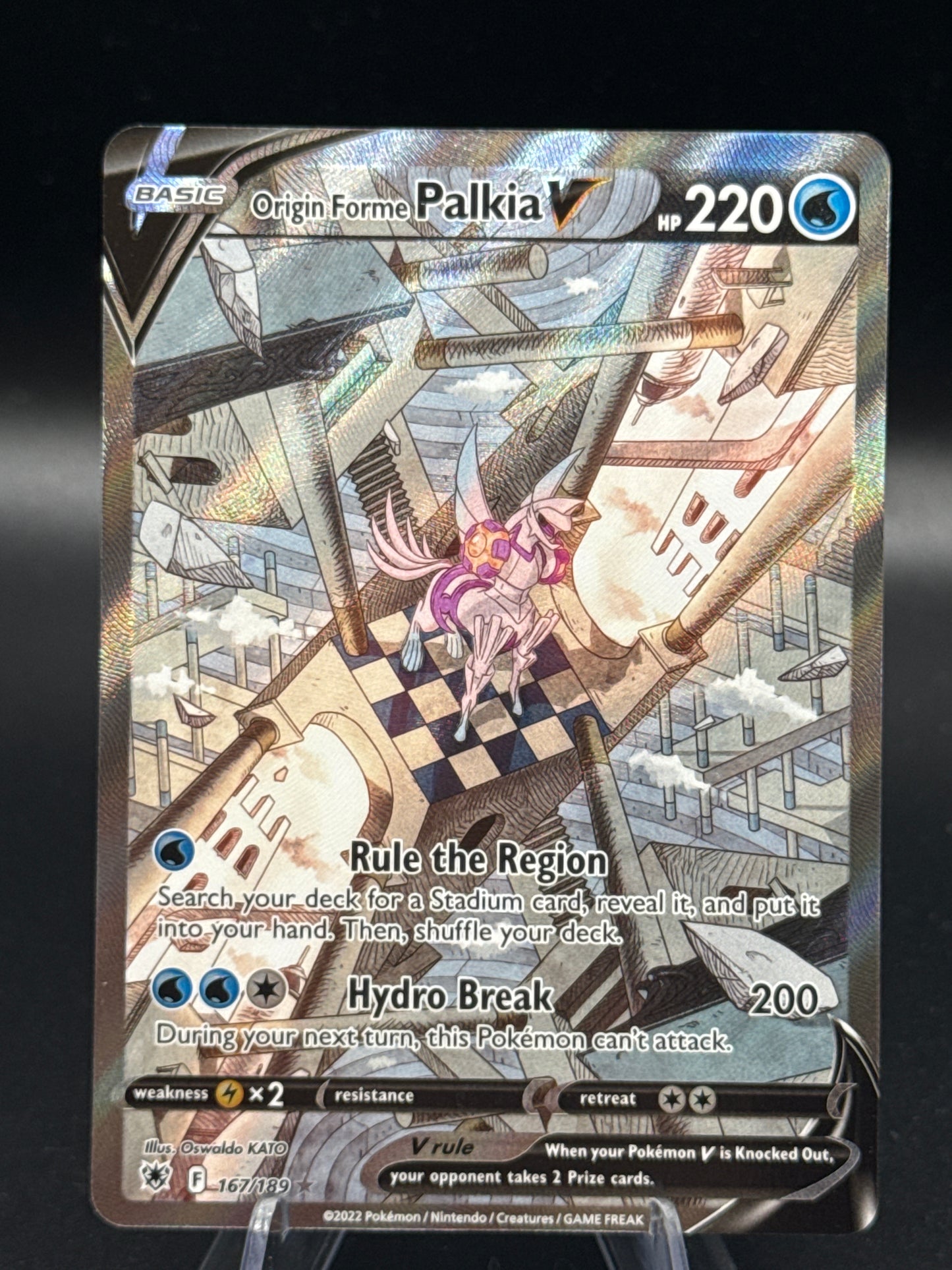 Pokémon TCG: 2022 Origin Forme Palkia V 167/189 S&S Astral Radiance Alt Art