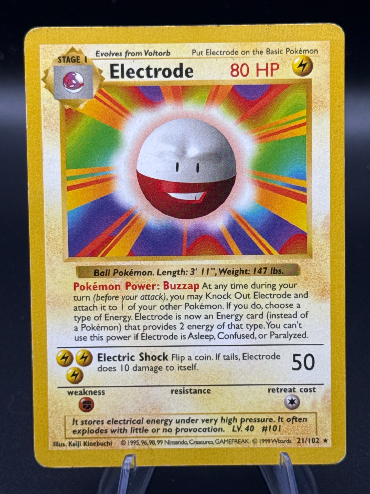 Pokémon TCG: 1999 - Electrode - 21/102 - Base Set Shadowless