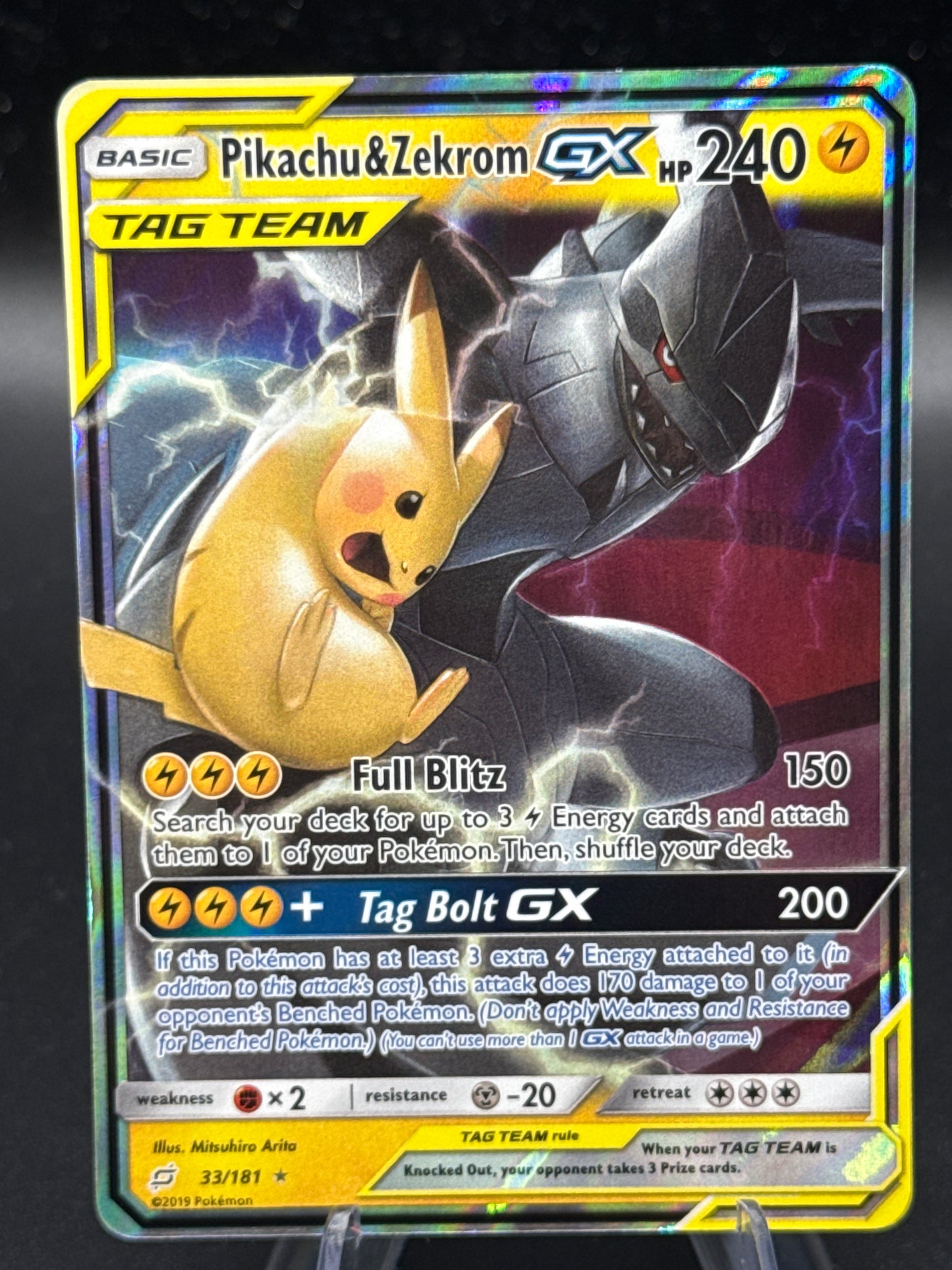 Pokémon TCG: 2019 Pikachu & Zekrom GX 33/181 Team Up Tag Team