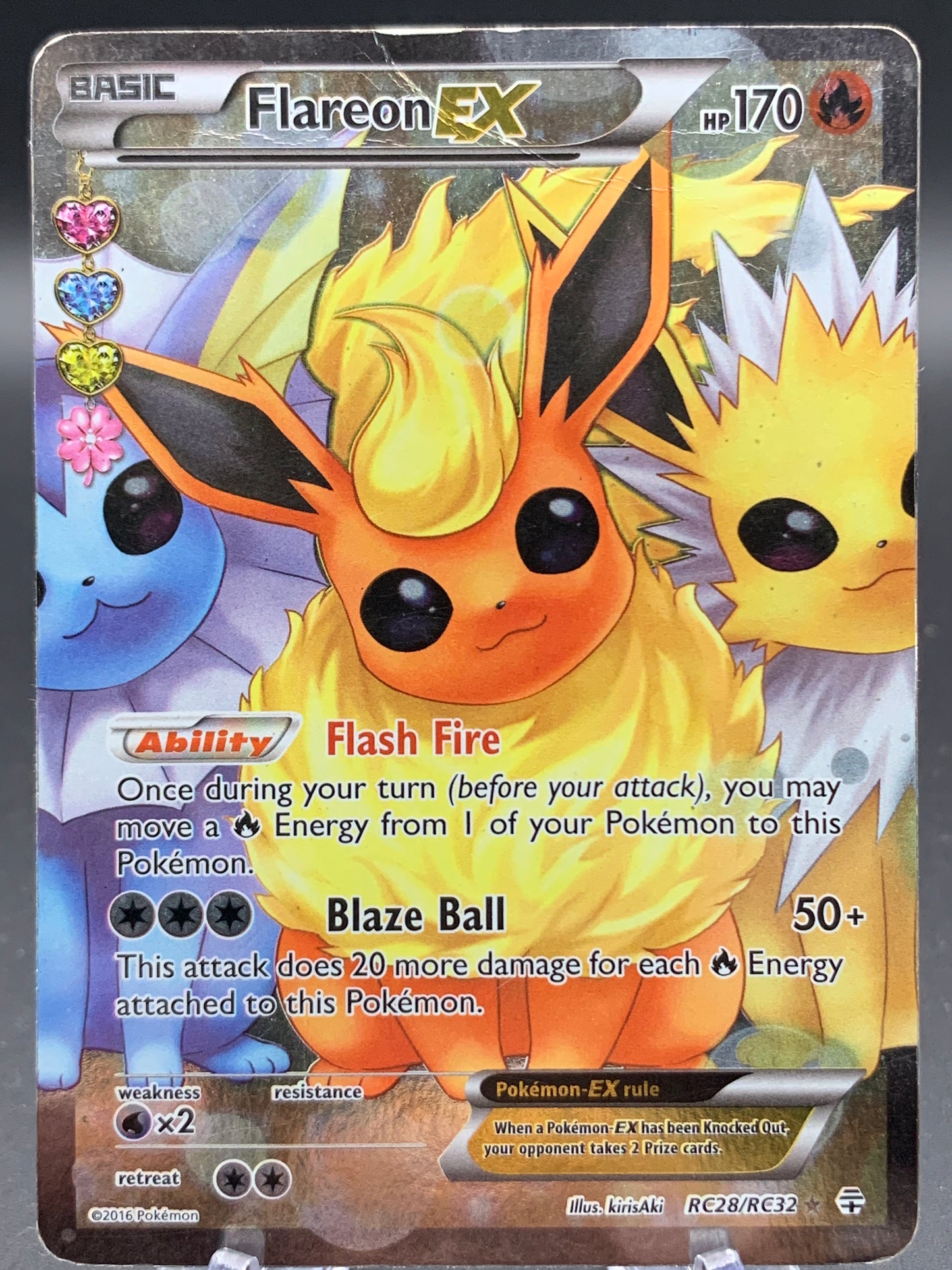 Pokémon TCG: 2016 Flareon EX - RC28/RC32 - XY: Generations Radiant Collection