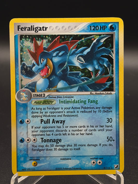 Pokémon TCG: 2005 Feraligatr 4/115 Unseen Forces Holo