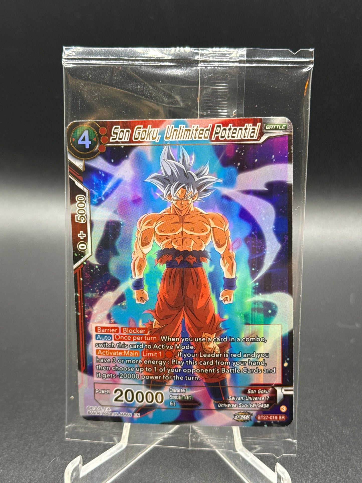 Dragon Ball TCG: Son Goku Unlimited Potential BT27-019 SR (Sealed)