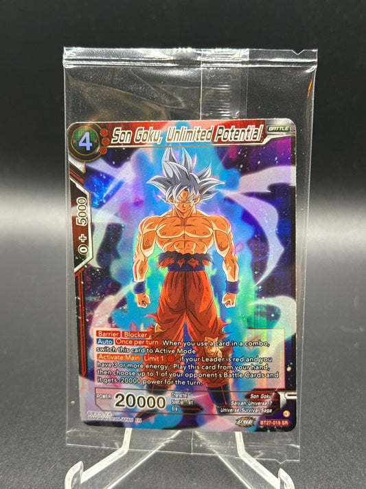 Dragon Ball TCG: Son Goku Unlimited Potential BT27-019 SR (Sealed)