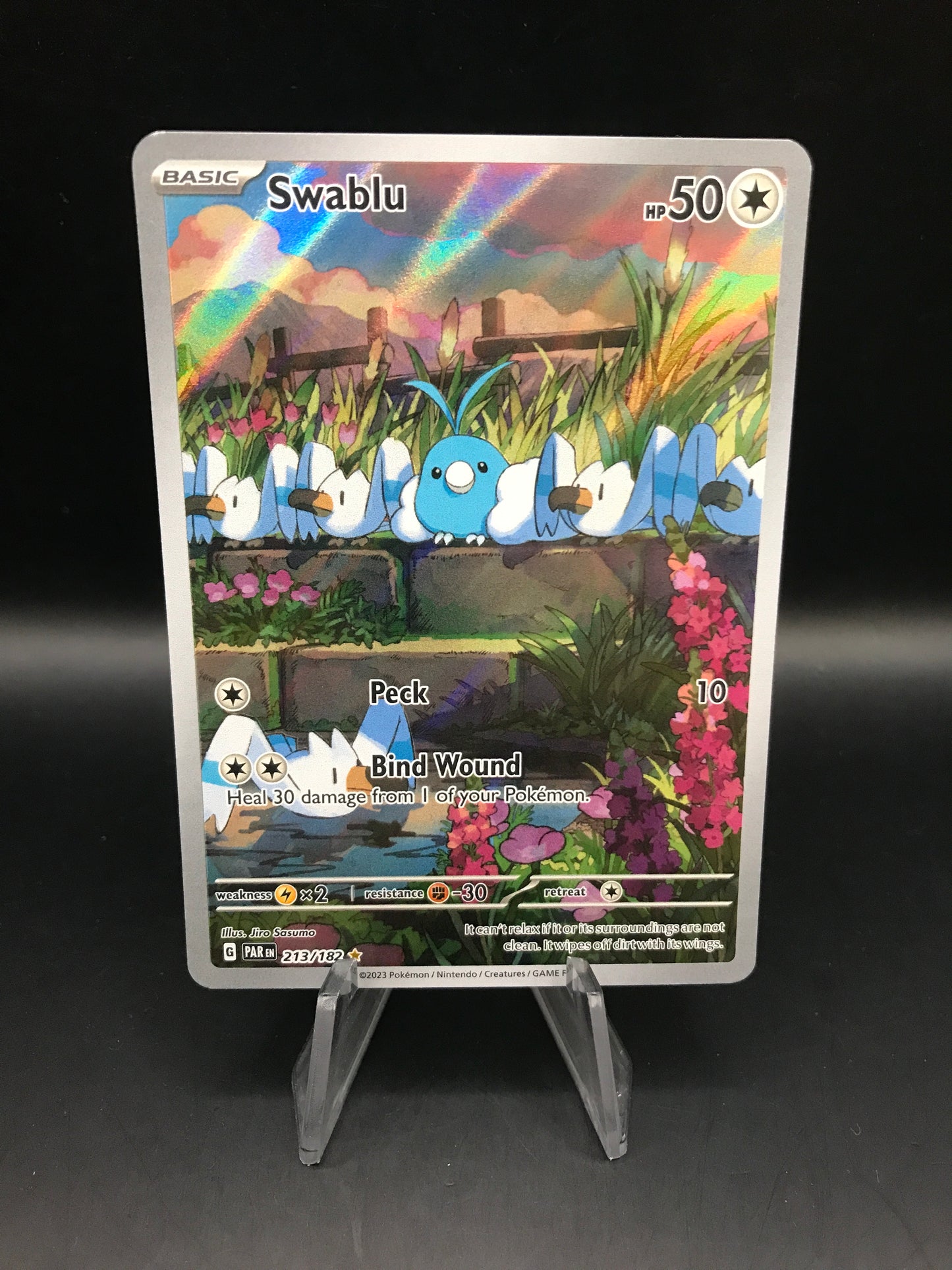 Pokémon TCG: 2023 Swablu 213/182 S&V Paradox Rift LP