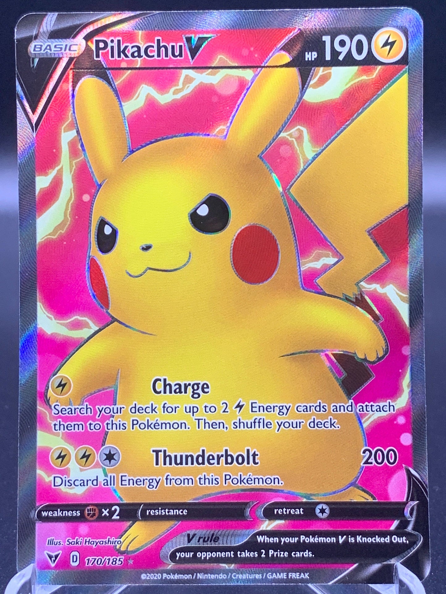 Pokémon TCG: 2020 Pikachu V 170/185 SWSH: Vivid Voltage