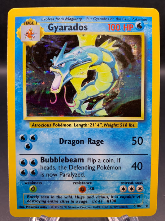 Pokémon TCG: 1999 Gyarados - 6/102 - Base Set Holo