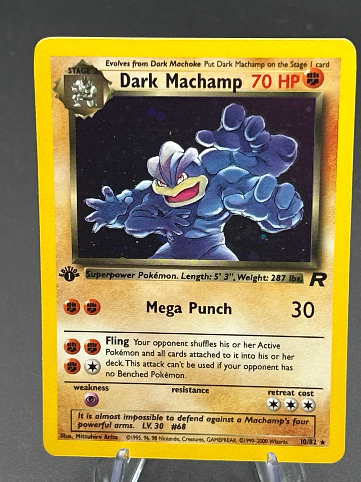 Pokémon TCG: 1999 1st Edition Dark Machamp 10/82 Team Rocket