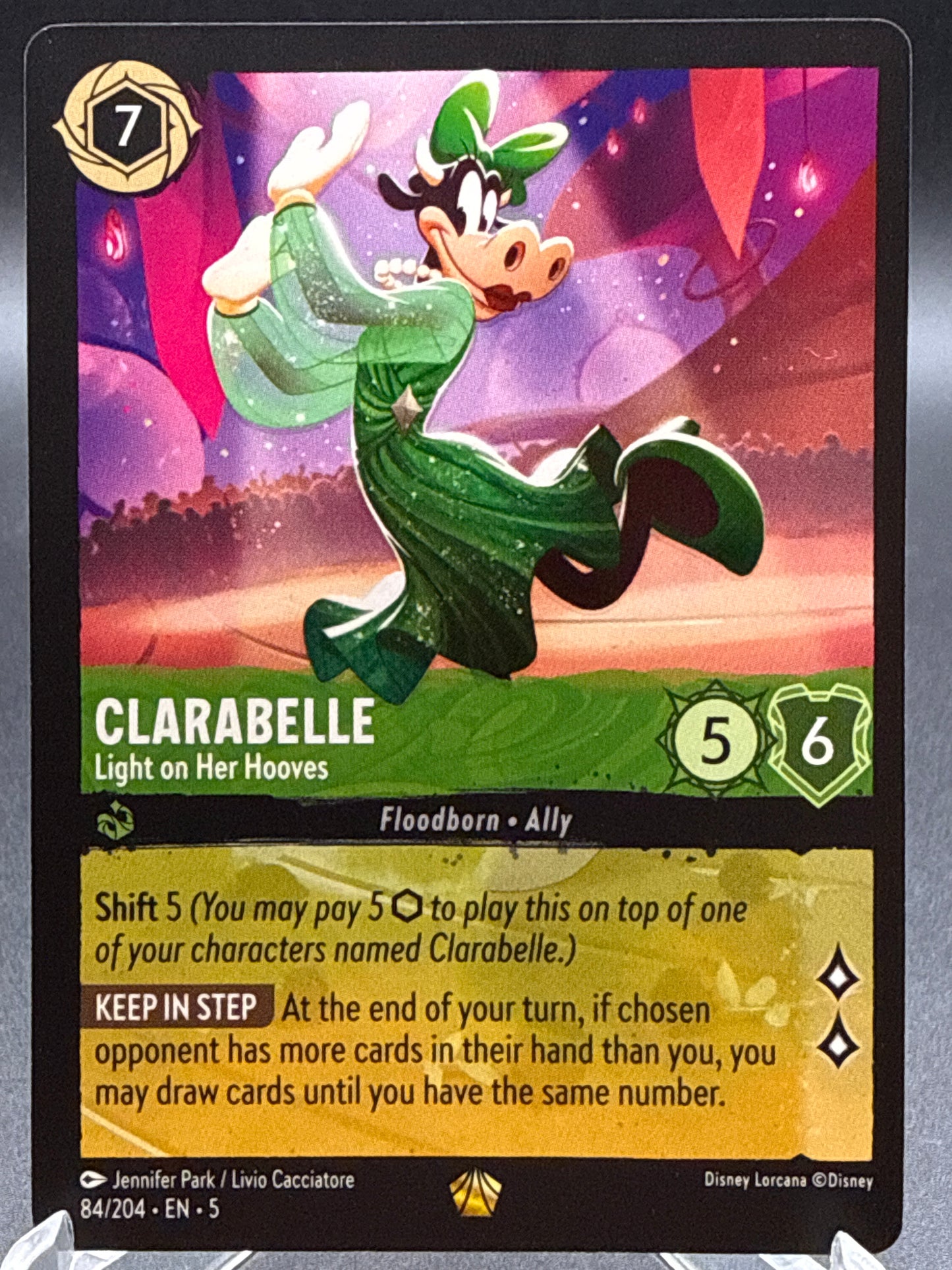 Lorcana TCG: Clarabelle - Light on Her Hooves - 84/204 - Shimmering Skies