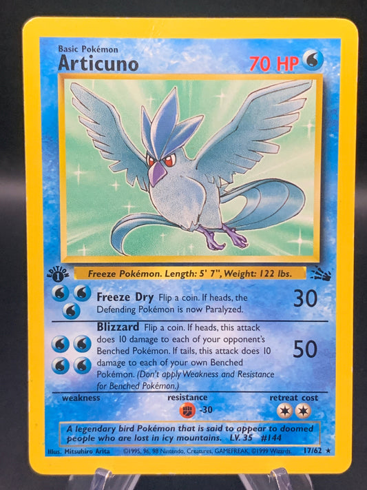 Pokémon TCG: 1999 1st Edition Articuno 17/62 Fossil Non-Holo Rare