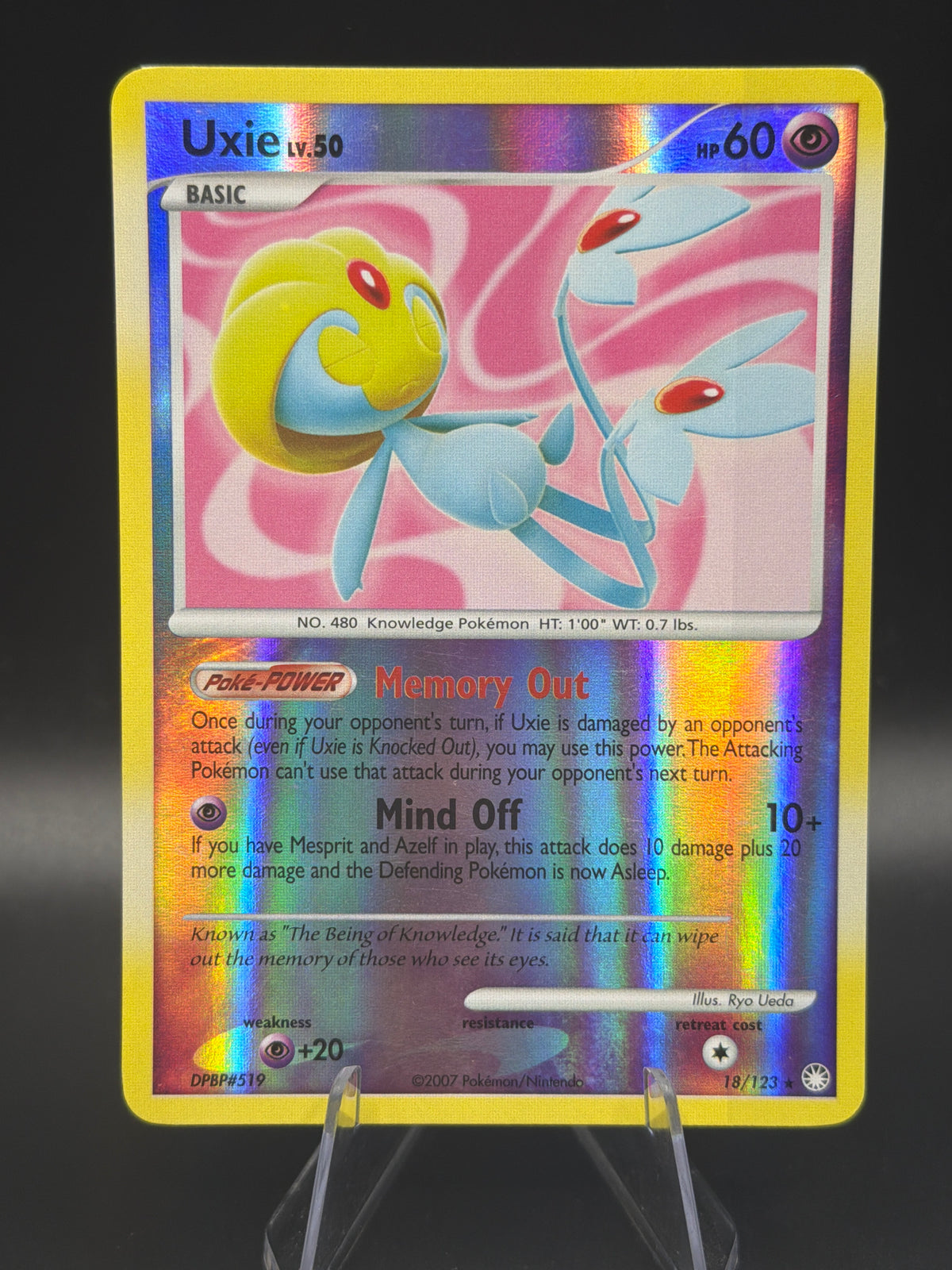 Pokémon TCG: 2007 Uxie LV.50 18/123 D&P Mystery Treasures Reverse Holo