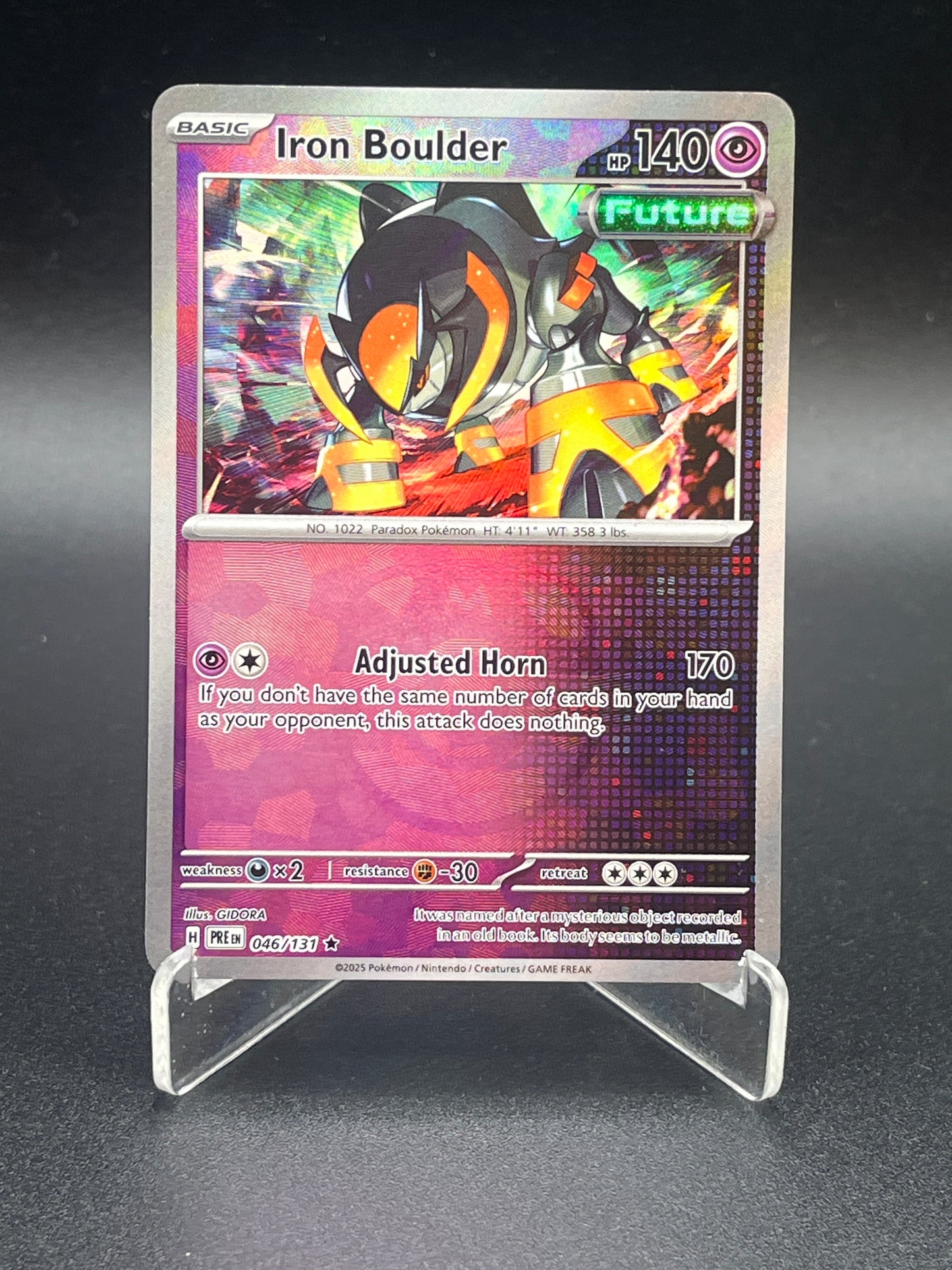 Pokémon TCG: 2025 Iron Boulder Masterball 046/131 SV: Prismatic Evolutions