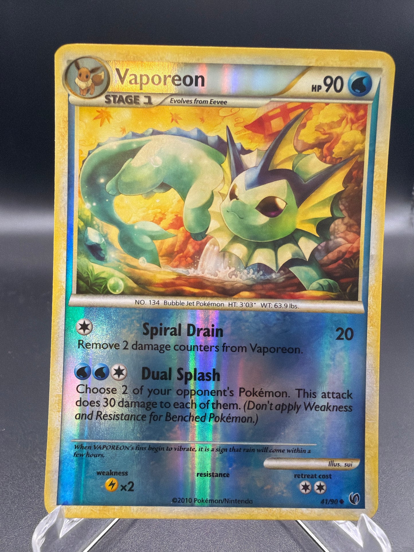 Pokémon TCG: 2010 Vaporeon -41/90 - Undaunted (UD)