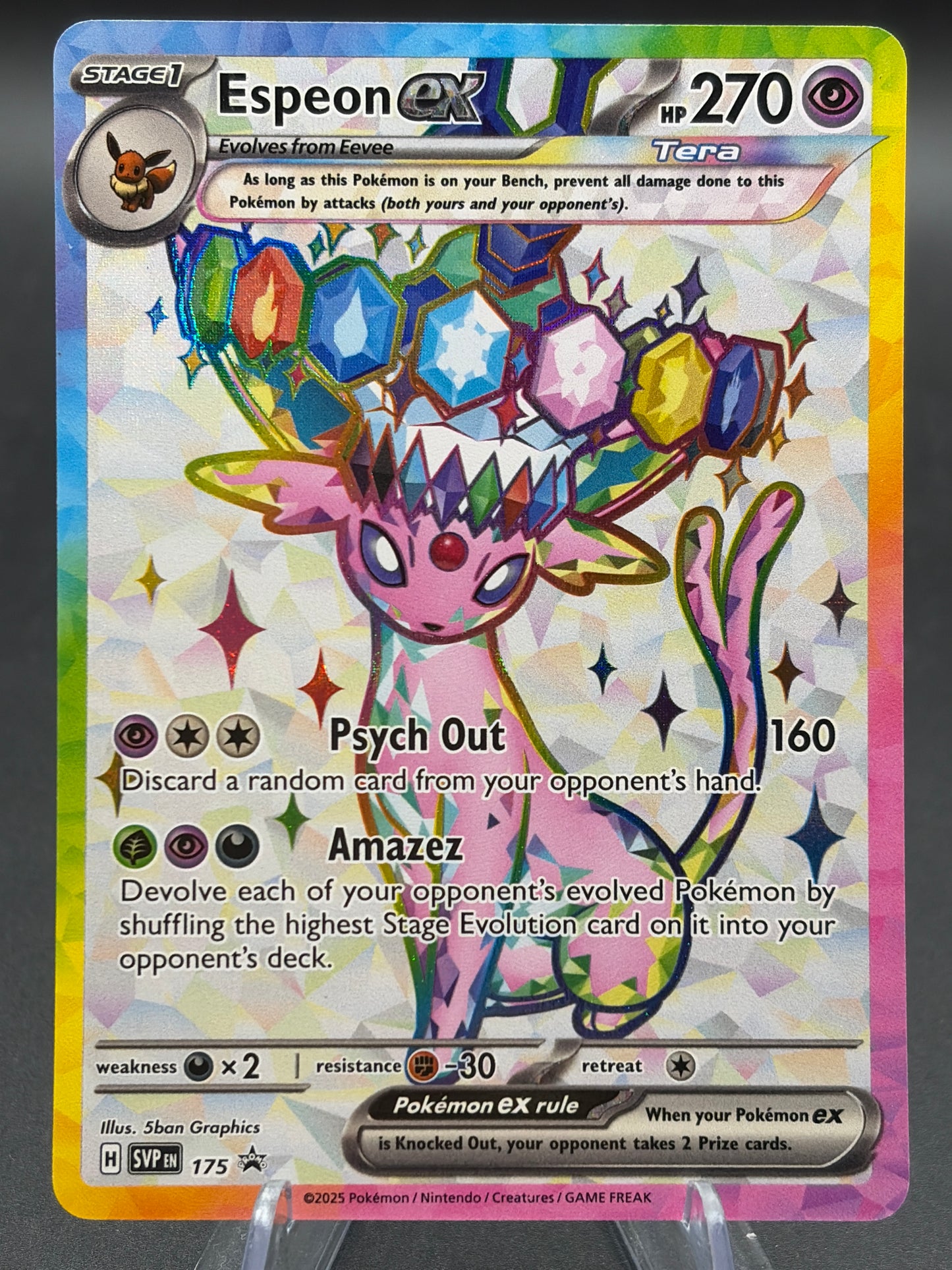 Pokémon TCG: 2025 Espeon ex - #175 - SV: Scarlet & Violet Promo