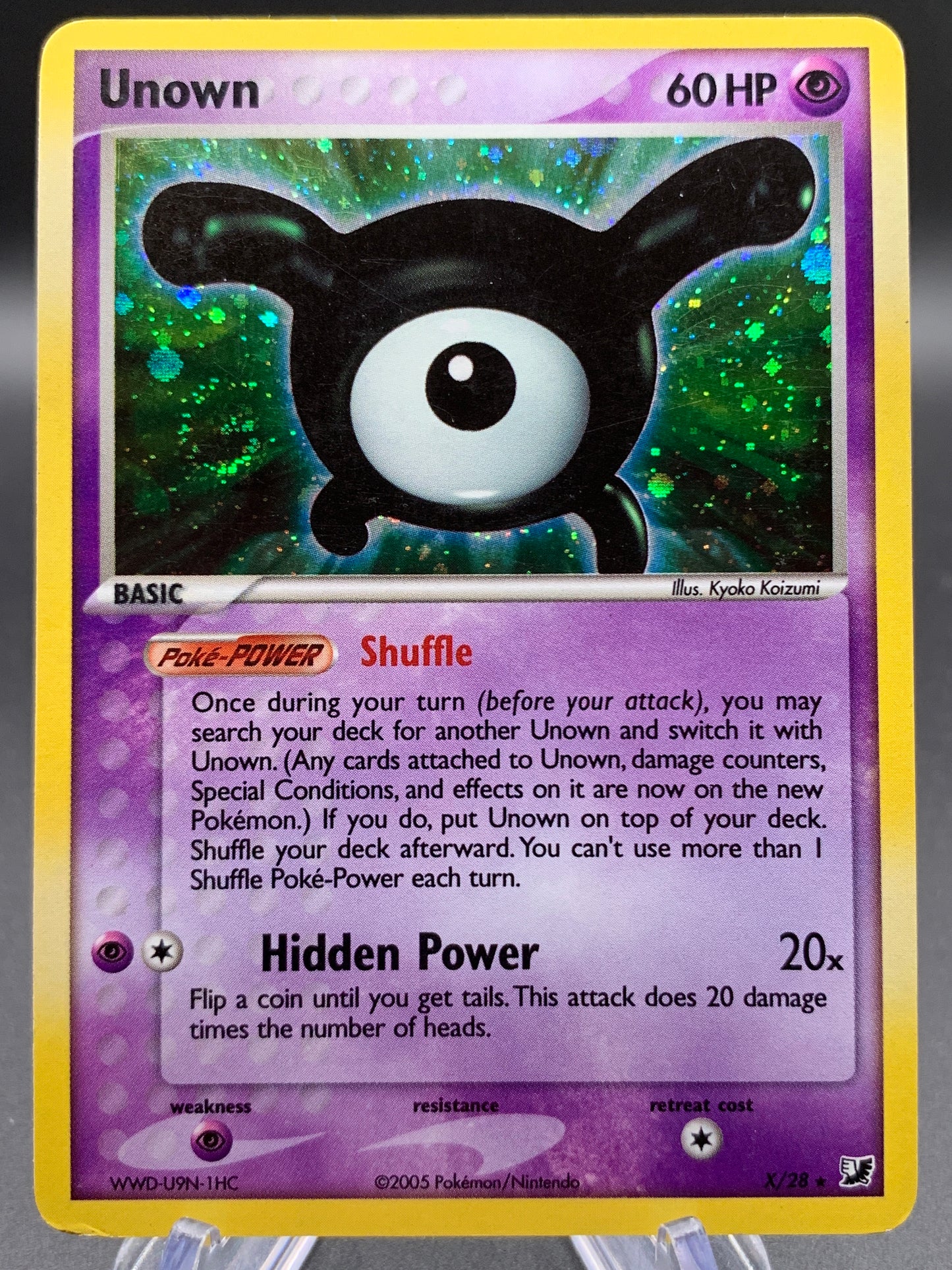 Pokémon TCG: 2005 Unown - X/28 - Unseen Forces