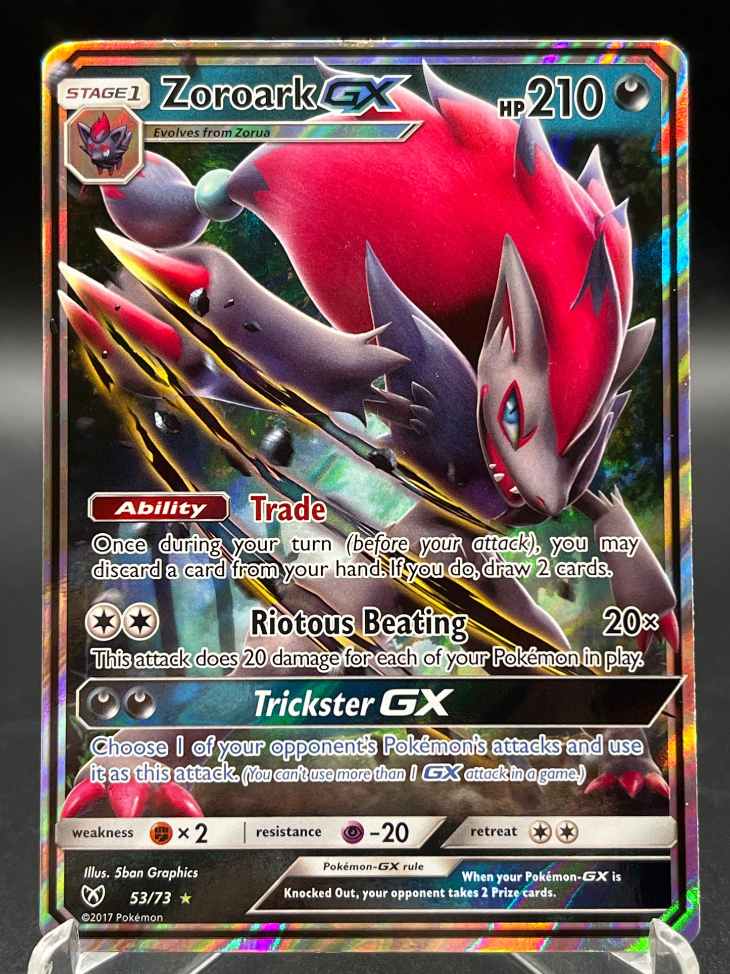Pokémon TCG: 2017 Zoroark GX - 53/73 - SHL: Shining Legends
