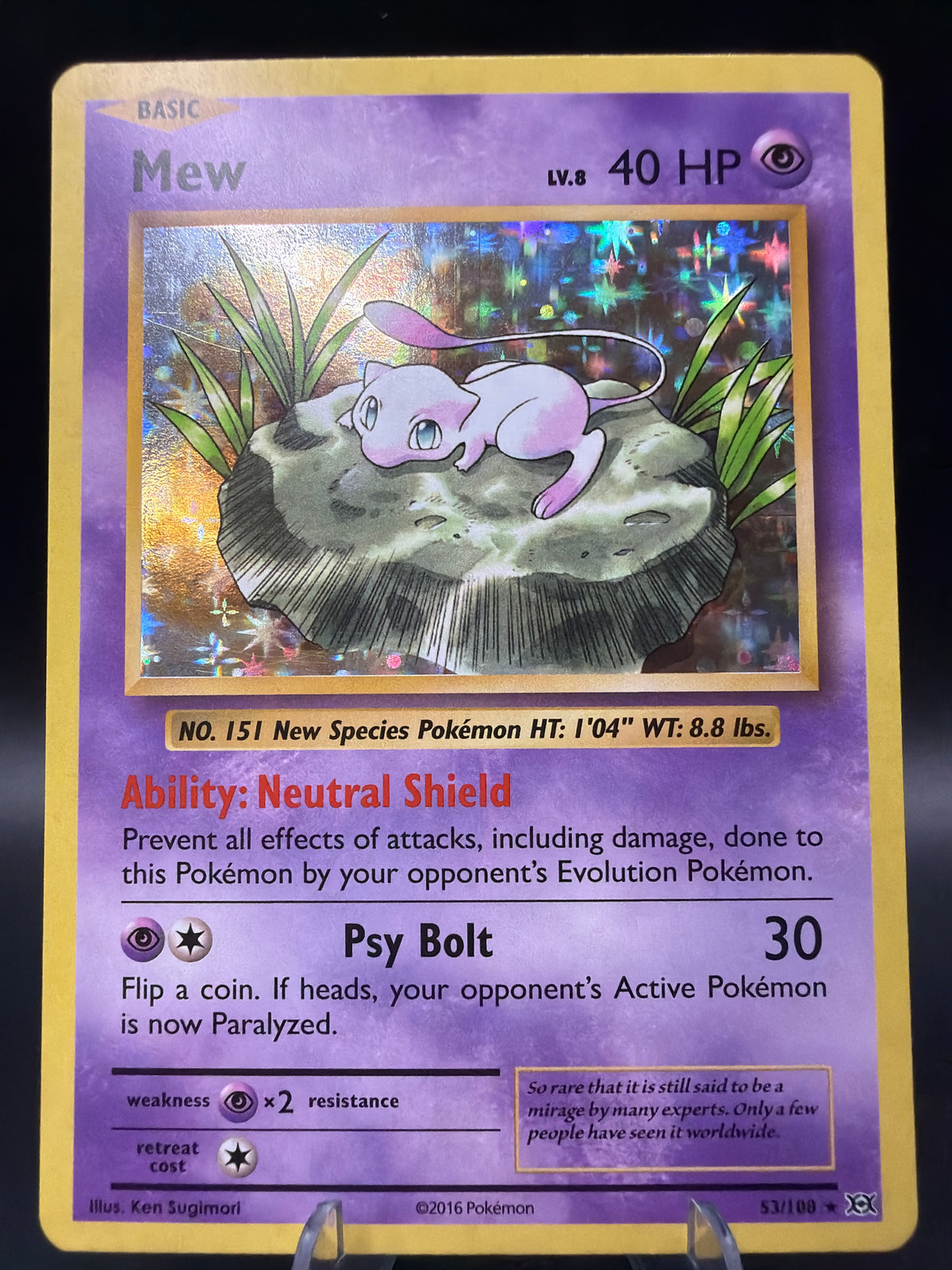 Pokémon TCG: 2016 Mew 53/108 XY: Evolutions Holo