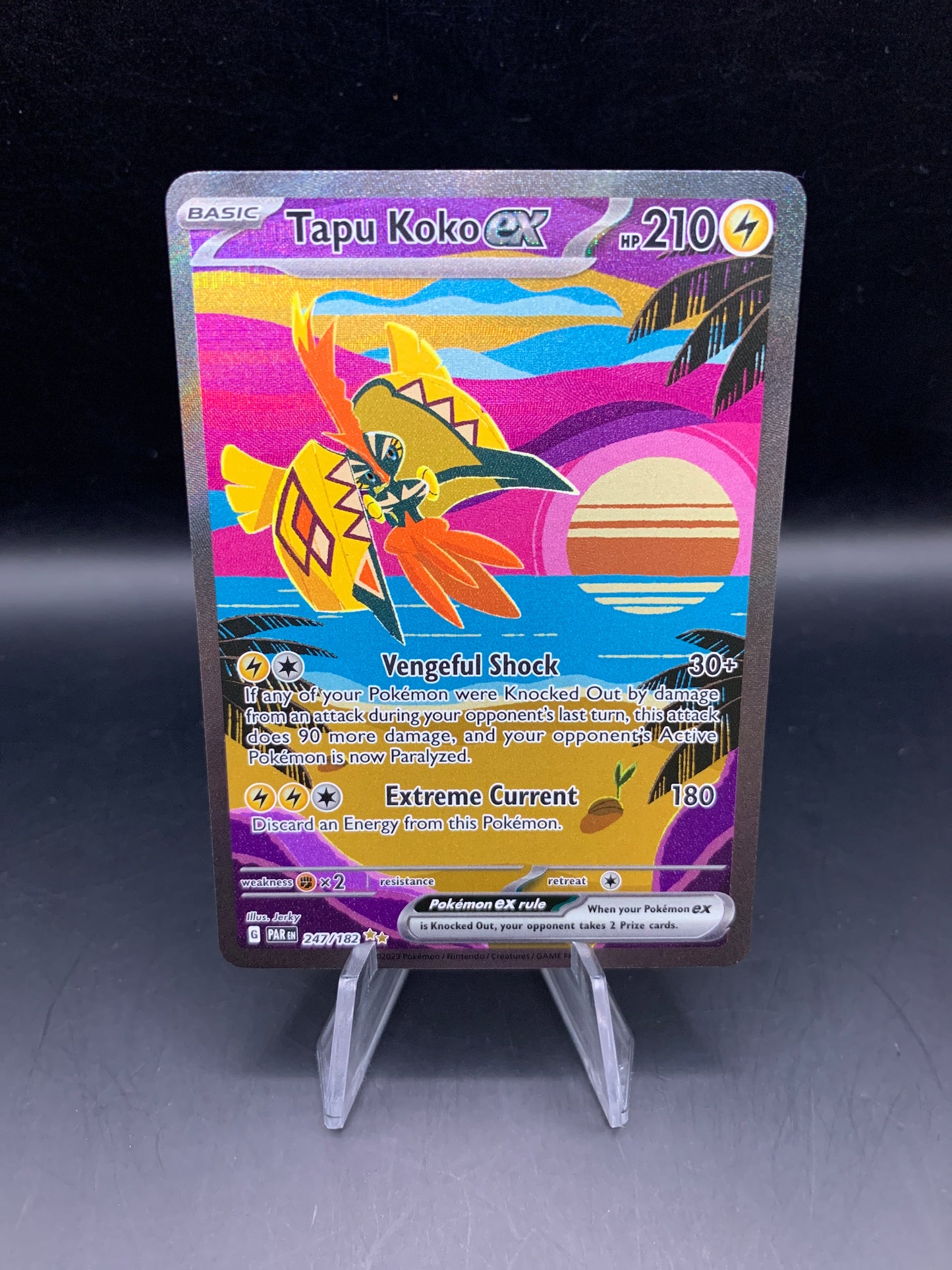 Pokémon TCG: 2023 Tapu Koko ex 247/182 Paradox Rift Alt Art