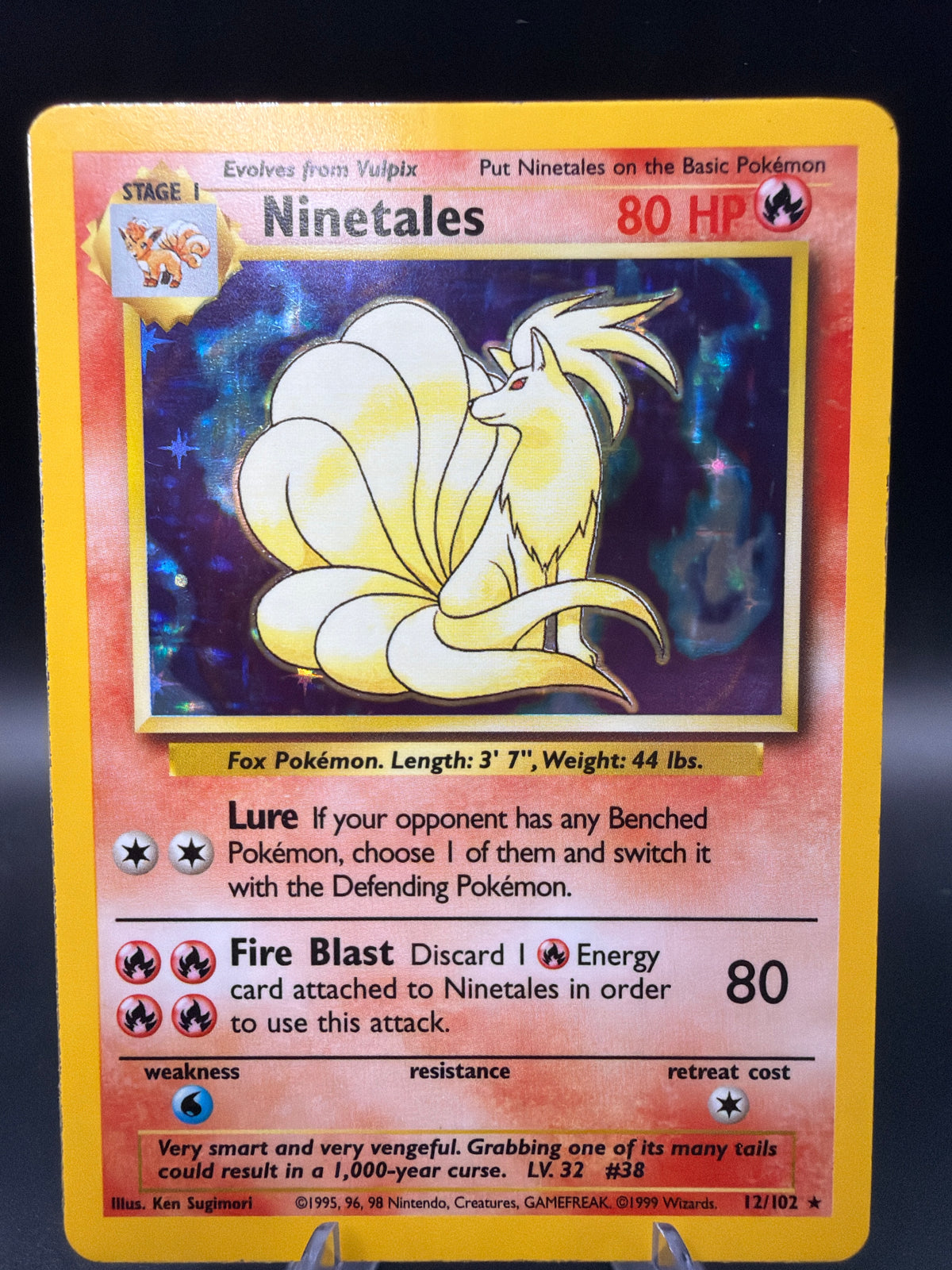 Pokémon TCG: 1999 Ninetales - 12/102 - Base Set Holo