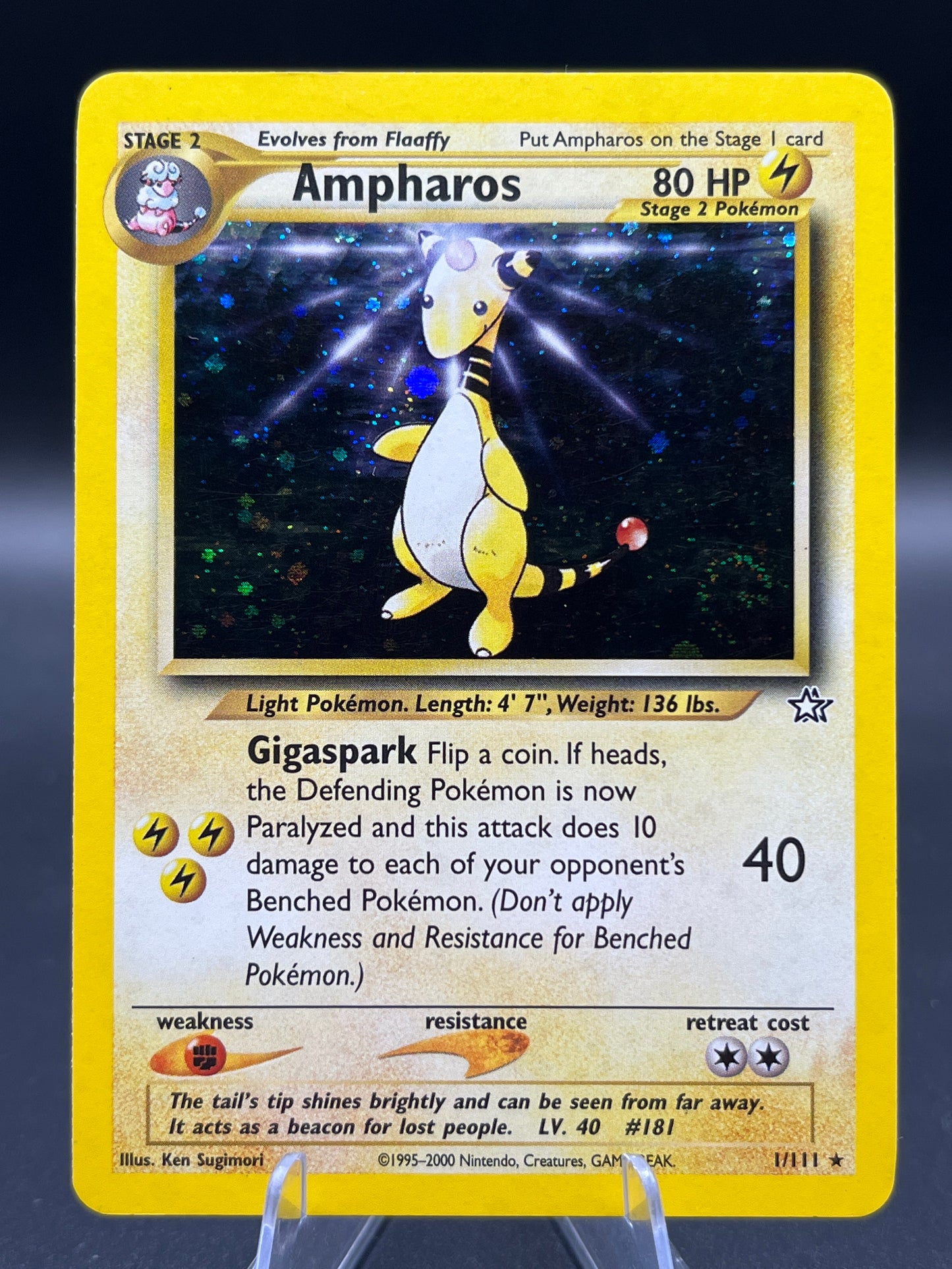 Pokémon TCG: 2000 Ampharos 1/111 - Neo Genesis Holo