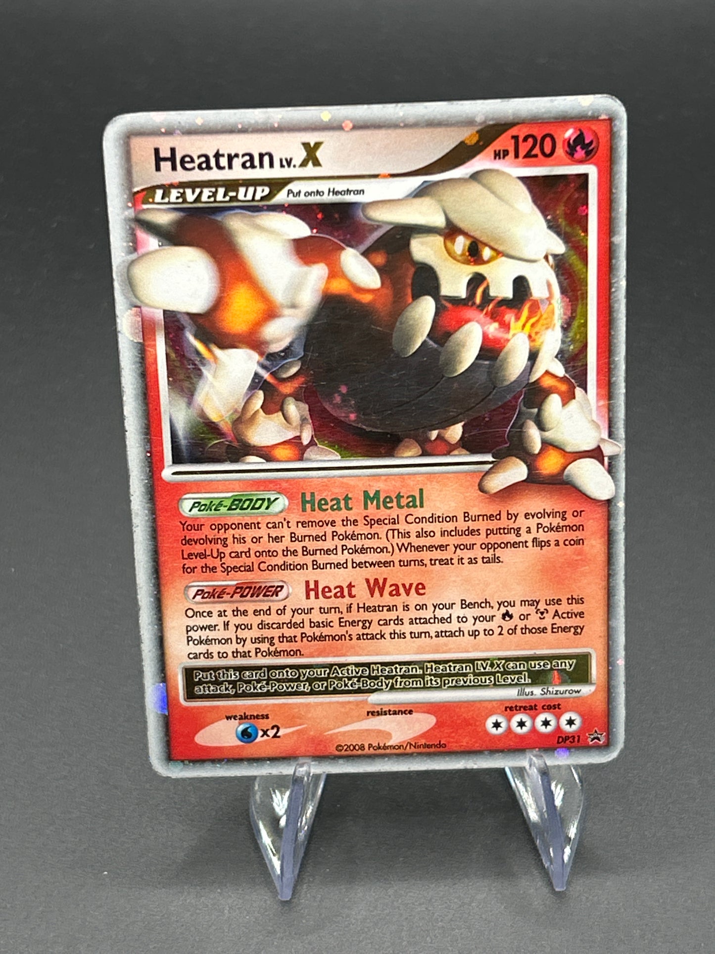 Pokémon TCG: 2008 Heatran LV.X - DP31 - Diamond and Pearl Promos - DMG