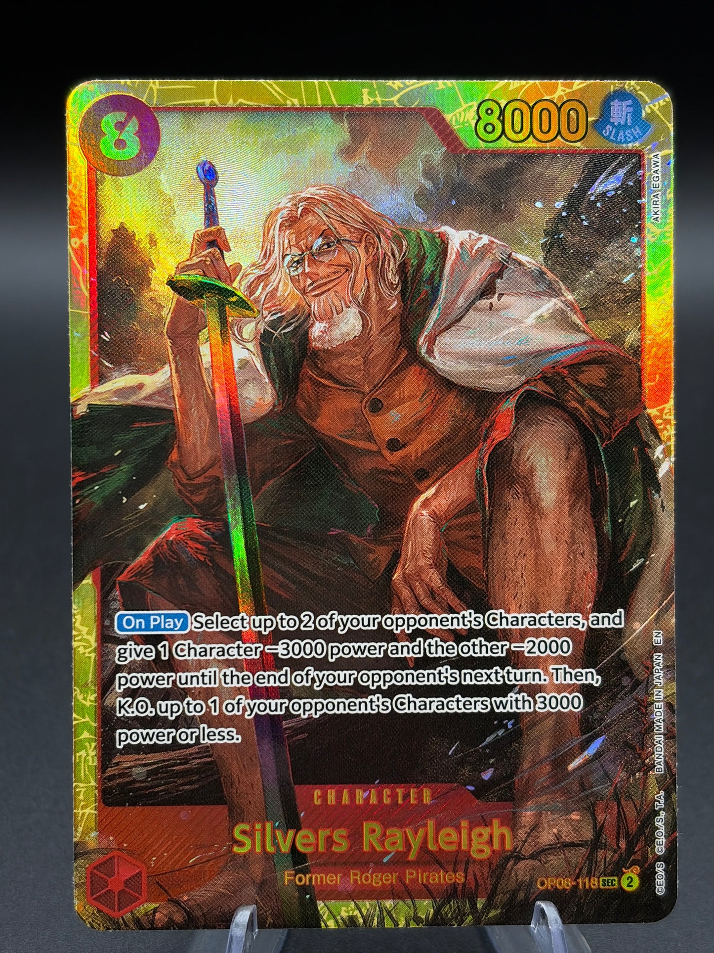 One Piece TCG: Silvers Rayleigh OP08-118 SEC Two Legends