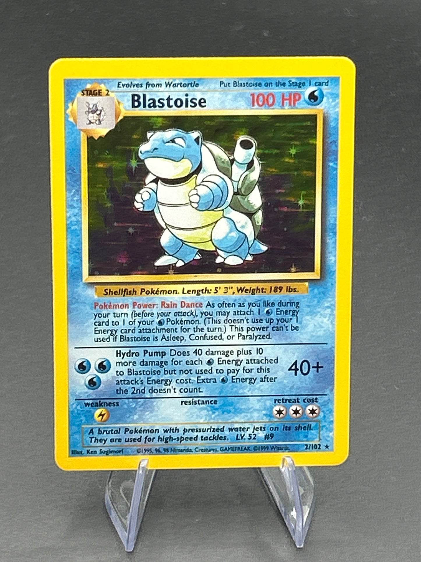 Pokémon TCG: 1999 Blastoise 2/102 Base Set