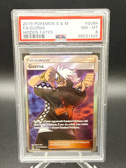 PSA 8 Pokemon TCG: 2019 Guzma SV84/SV94 - Sun&Moon - Hidden Fates