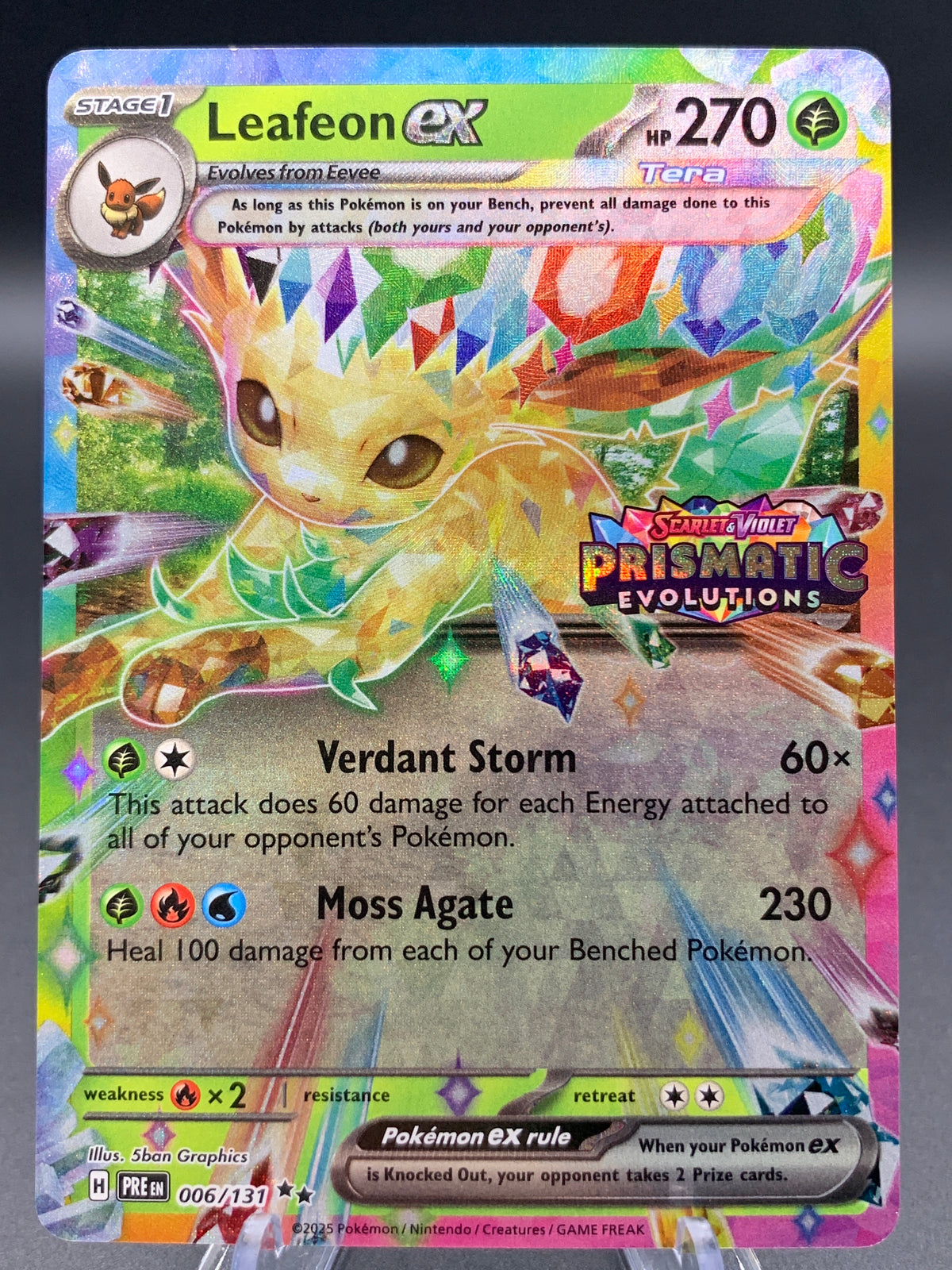 Pokémon TCG: 2025 Leafeon ex - 006/131 - SV: Prismatic Evolutions Stamp