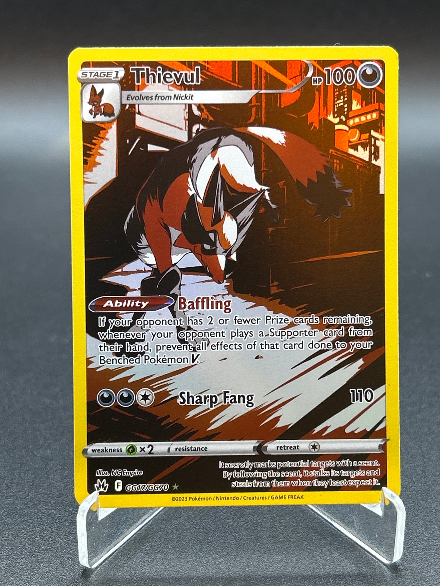 Pokémon TCG: 2023 Thievul GG17/GG70 SWSH: Crown Zenith Galarian Gallery