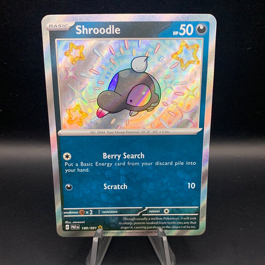 Pokémon TCG: 2024 Shroodle 189/091 S&V Paldean Fates Baby Shiny