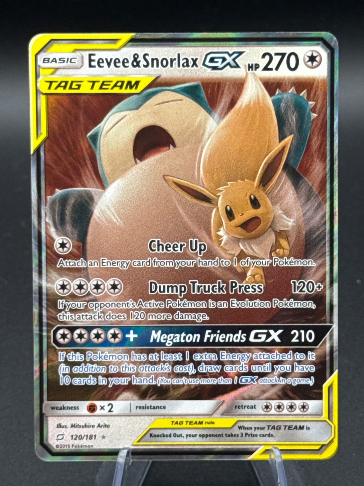 Pokémon TCG: 2019 Eevee & Snorlax GX - 120/181 - SM: Team Up